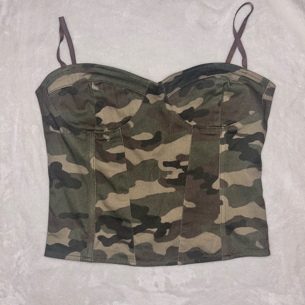 Princess Polly camo corset top